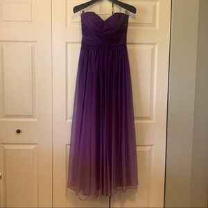 Purple Ombré Floor Length Gown